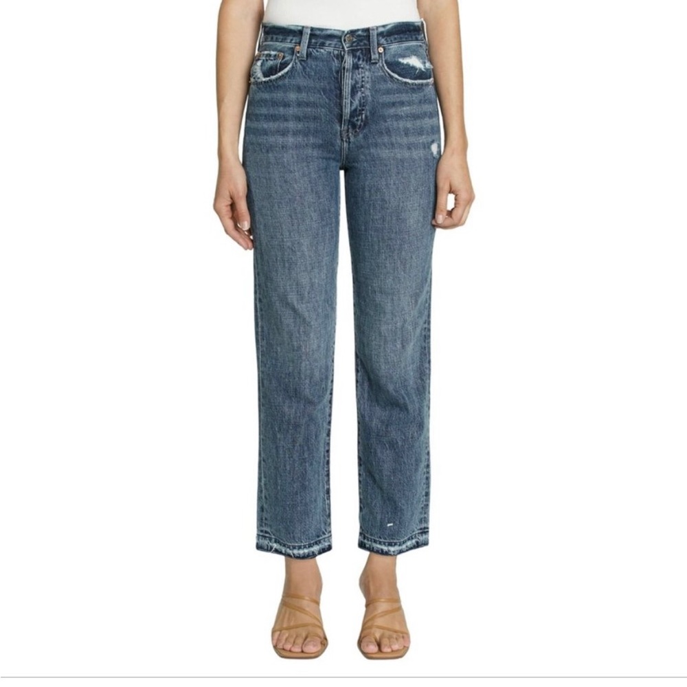 Pistola Charlie high rise straight cropped distressed jeans Eternal women new 27